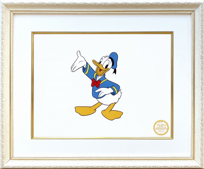 ディズニー セル画「ドナルドダック」額縁2種選択可 展示用フック付 インテリア アート Disney セル画 絵画 | アートショップ フォームス