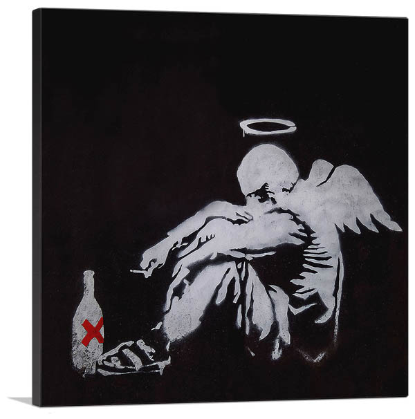 楽天市場 バンクシー ドランク エンジェル Drunken Angel キャンバスジークレ インテリア 絵画インテリア Banksy 輸入品 アートショップ フォームス