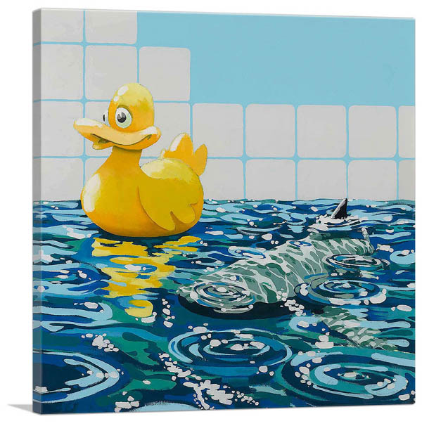 【マラソン限定クーポン】バンクシー アートパネル BANKSY Banksy「ラバーダック/Rubber Ducky(S)」キャンバスジークレ 絵画 ポスター 絵 バンクシー作品 【輸入品】