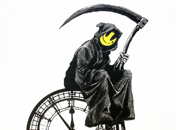 バンクシー グリム リーパー Grim Reaper キャンバスジークレ 室内装飾 絵図インテリア Banksy 輸入品格 Newbyresnursery Com