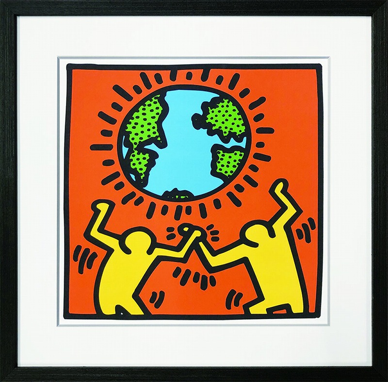 キースヘリング　額入りポストカード　アンティーク　インテリア雑貨　オブジェ Yahoo!オークション -「keith haring」(アンティーク