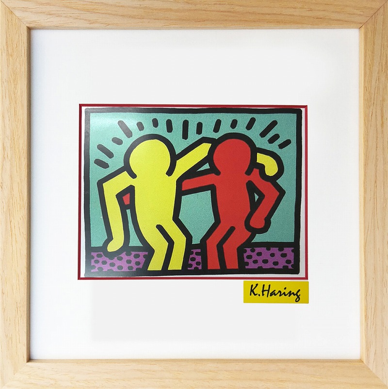 特別額装品/Untitled 1981（キース ヘリング） キース・ヘリング アートフレーム （Untitled,world） 木製額