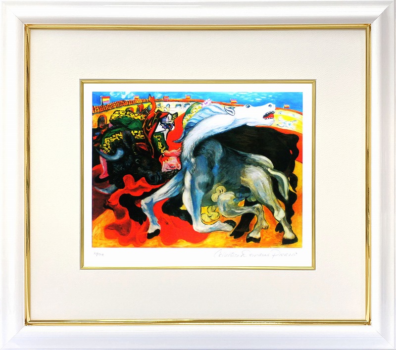 楽天市場】【アートポスター】闘牛 (24cm×30cm) -ピカソ