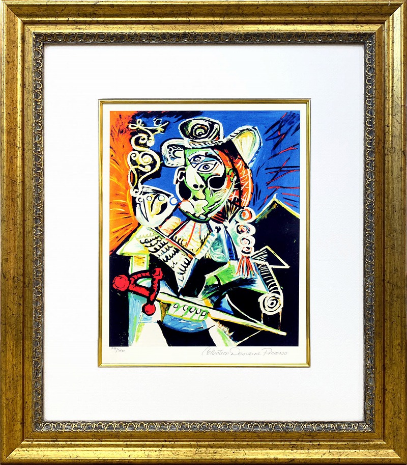 楽天市場】絵画 インテリア ピカソ・道化師と首飾りをした女