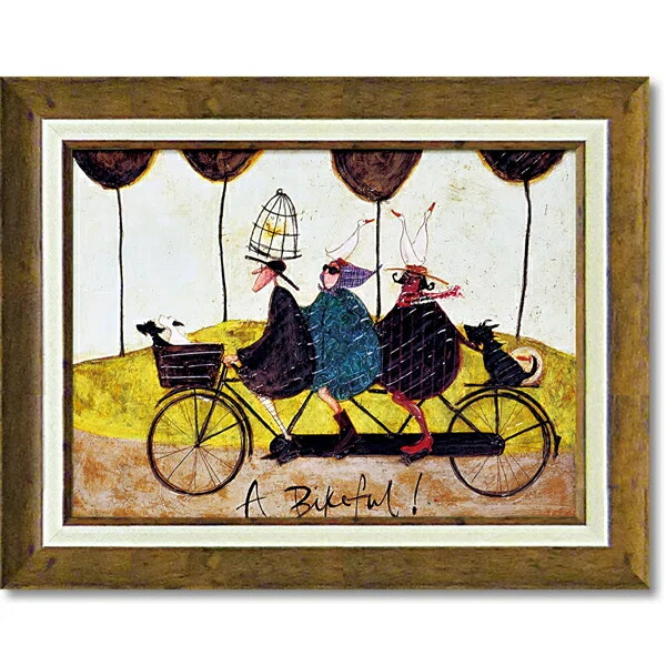 サムトフト 絵画「バイクフル！」Mサイズ ゲル加工アート アートフレーム 絵画インテリア 壁掛け 模様替え 新生活 額縁 額装 額入り アートパネル アートフレーム サム トフト【レビュー特典付き】