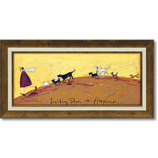 【マラソン限定クーポン】サムトフト 絵画「幸せへ向かって」Ｍサイズ ゲル加工アート アートフレーム 絵画インテリア 壁掛け 模様替え 新生活 額縁 額装 額入り アートパネル アートフレーム サム トフト【レビュー特典付き】
