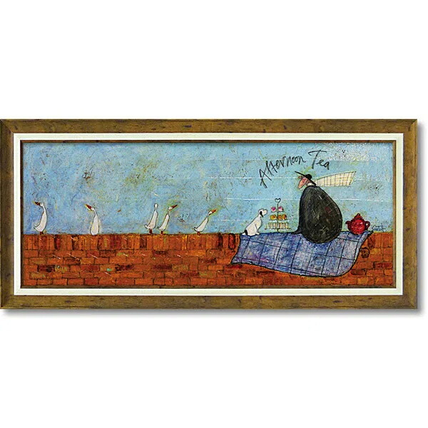 サムトフト 絵画「アフタヌーン ティー」Lサイズ ゲル加工アート アートフレーム 絵画インテリア 壁掛け 模様替え 新生活 額縁 額装 額入り アートパネル アートフレーム サム トフト【レビュー特典付き】