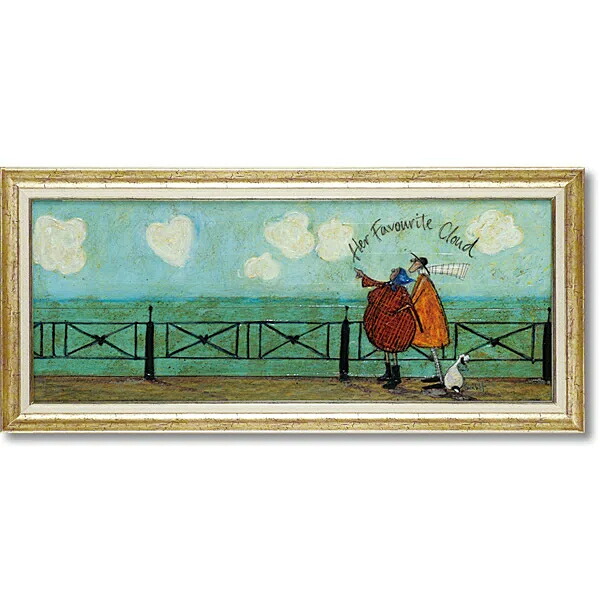 【マラソン限定クーポン】サムトフト 絵画「彼女の好きなハート雲」Lサイズ ゲル加工アート アートフレーム 絵画インテリア 壁掛け 模様替え 新生活 額縁 額装 額入り アートパネル アートフレーム サム トフト【レビュー特典付き】｜アートショップ フォームス