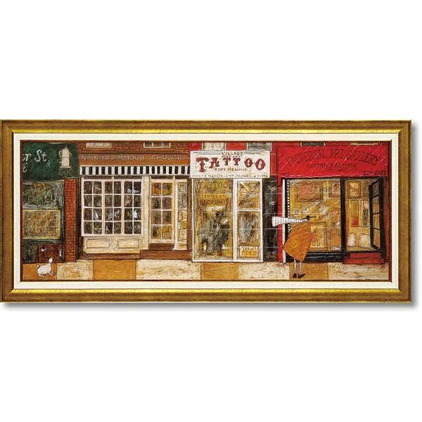 【マラソン限定クーポン】サムトフト 絵画「あなたの住む街角で」Lサイズ ゲル加工アート アートフレーム 絵画インテリア 壁掛け 模様替え 新生活 額縁 額装 額入り アートパネル アートフレーム サム トフト【レビュー特典付き】｜アートショップ フォームス