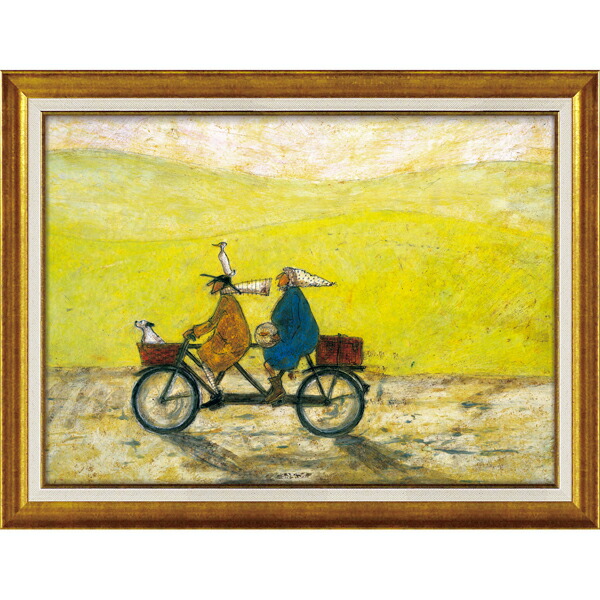 サムトフト 絵画「ごきげんな日」Lサイズ ゲル加工アート アートフレーム 絵画インテリア 壁掛け 模様替え 新生活 額縁 額装 額入り アートパネル アートフレーム サム トフト【レビュー特典付き】