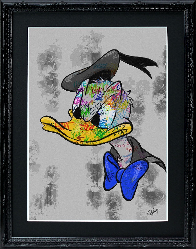 ディズニー 【Tic Tok（ドナルド）】 シルクスクリーン Sowa Reiser社 高さ52㎝ Disney ドナルドダック『TIC TOK
