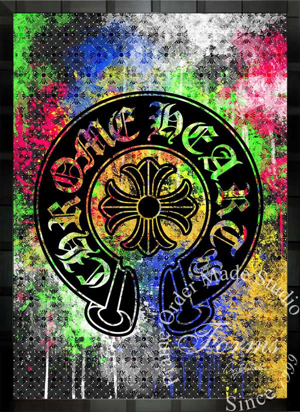 楽天市場 絵画 インテリア ブランドオマージュアート クレイグ ガルシア クロムハーツ ホースシュー3c ポスター ポップアート クロムハーツ オマージュ アートショップ フォームス