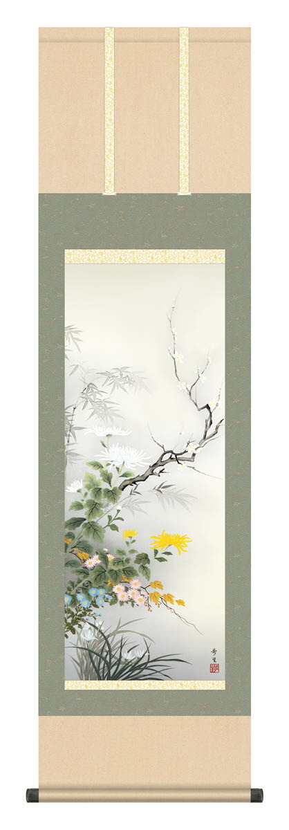 【美品】掛軸 菖蒲 宮台玉英 肉筆 共箱あり 花鳥画 和室インテリア 日本画 夏 2025年最新】宮台_玉英の人気アイテム - メルカリ