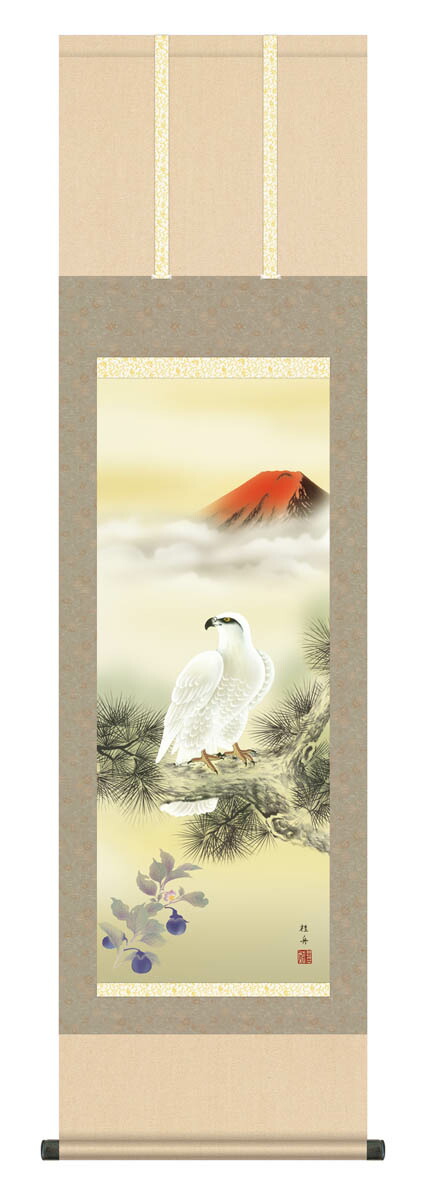 楽天市場】絵画 現代日本画 縁起画 一富士二鷹三茄子 瀬田功舟
