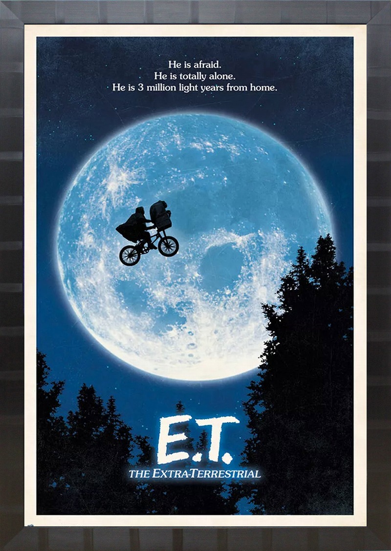 楽天市場】E.T. 映画ポスター 91.5×61cm 木製アートフレーム付