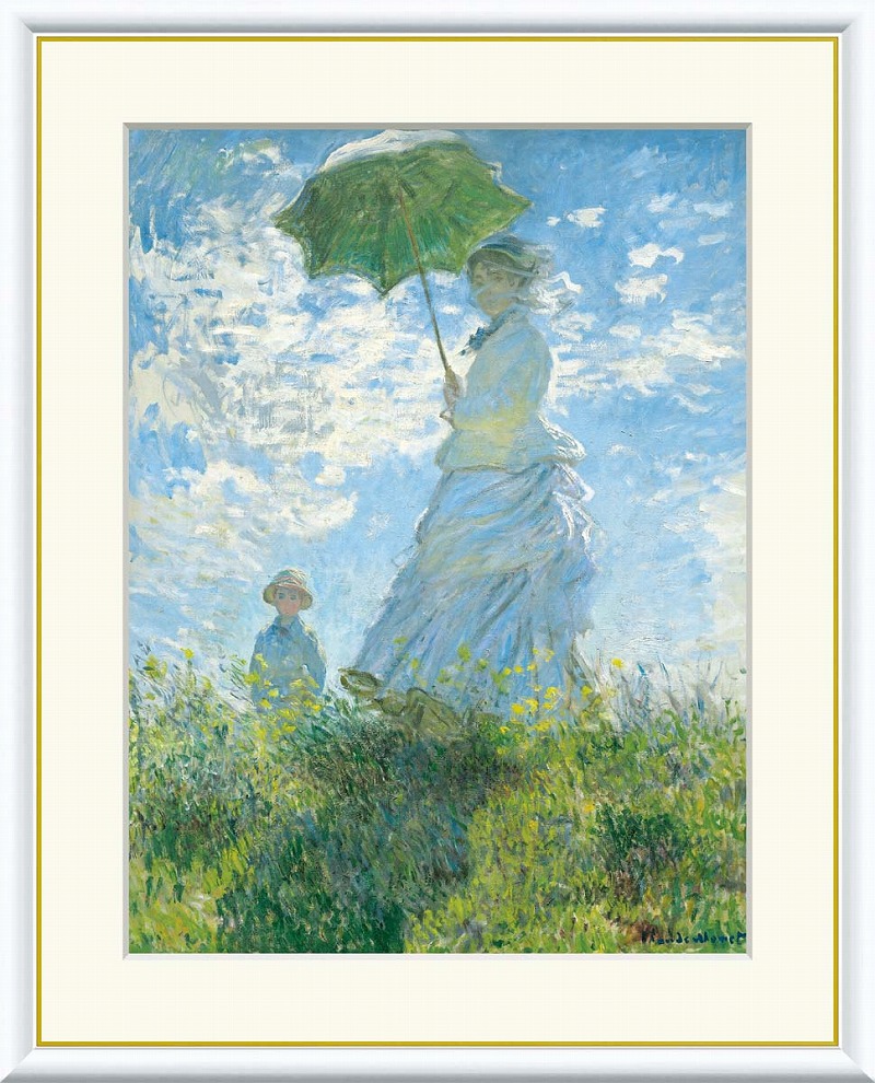 楽天市場】世界の名画 クロード・モネ 散歩、日傘をさす女性 F8 [g4