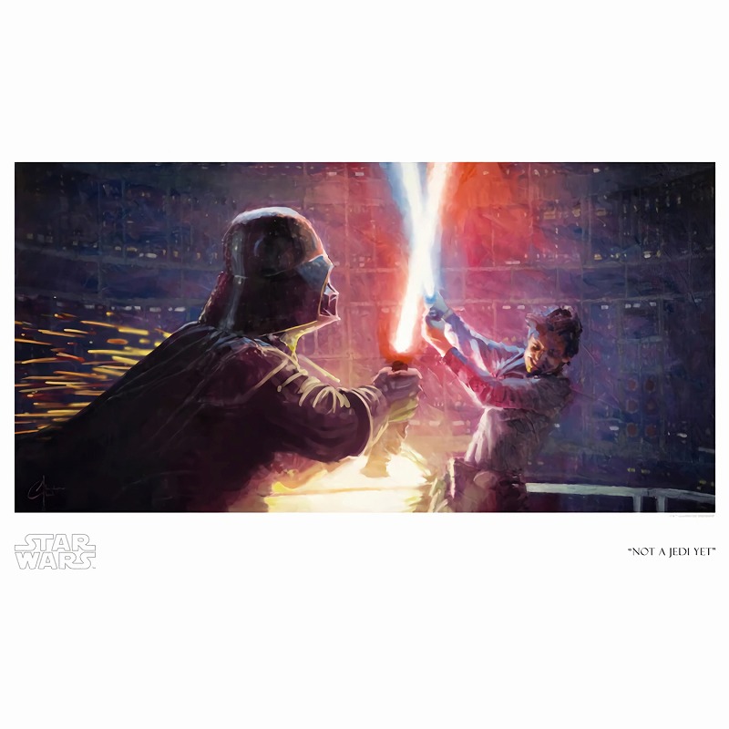 68585円 【SALE/57%OFF】 スターウォーズ絵画 公式 Star Wars まだジェダイではない 額付きジークレ 証明書付き スターウォーズアートコレクション スターウォーズグッズ