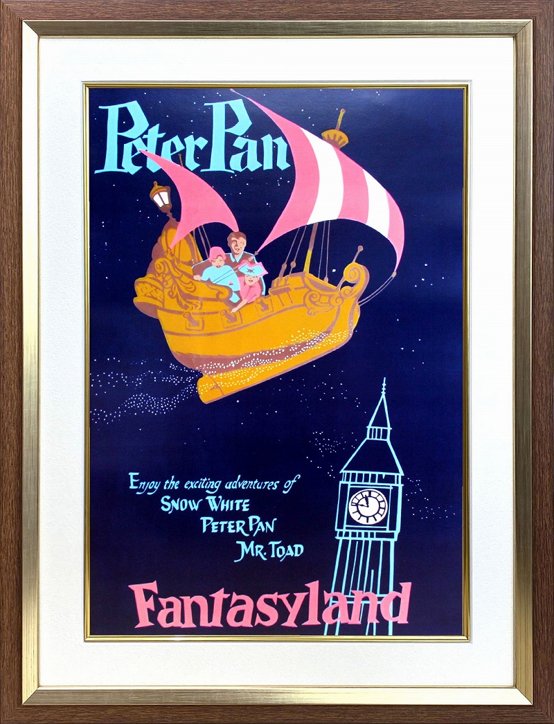 【マラソン限定クーポン】ディズニー ポスター「ファンタジーランド/ピーターパン空の旅」額付き テーマパークポスター ディズニーグッズ ディズニー絵画 プレゼント ギフト【レビュー特典付き】|アートショップ フォームス