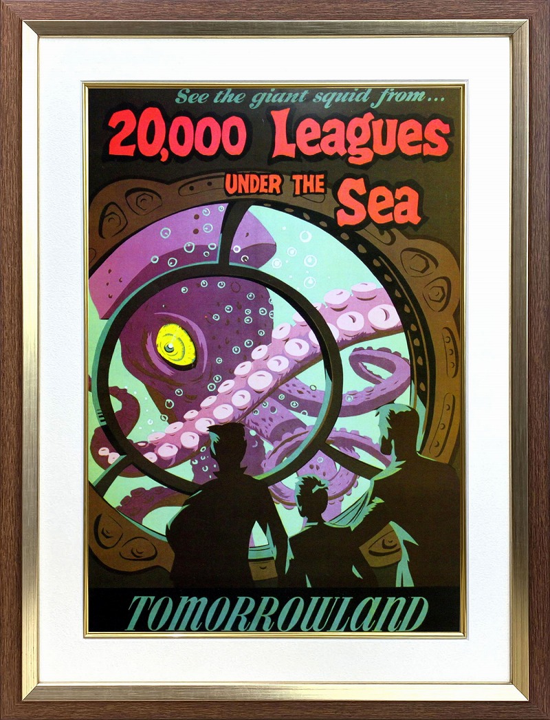 ディズニー「トゥモローランド/海底2万マイル」展示用フック付ポスター テーマパークポスター ディズニーグッズ ディズニー絵画 プレゼント ギフト画像