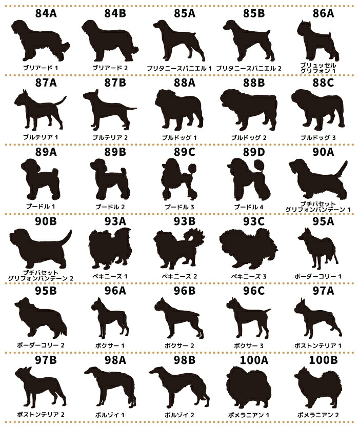 犬 ステッカー 名前 名入れ かわいい オーダー かっこいい 犬ステッカー 121犬種 車 Mサイズ