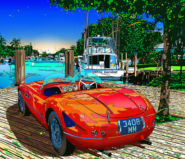 鈴木英人絵画 イラストレーター 鈴木英人の作品約100点を展示販売、「鈴木英人