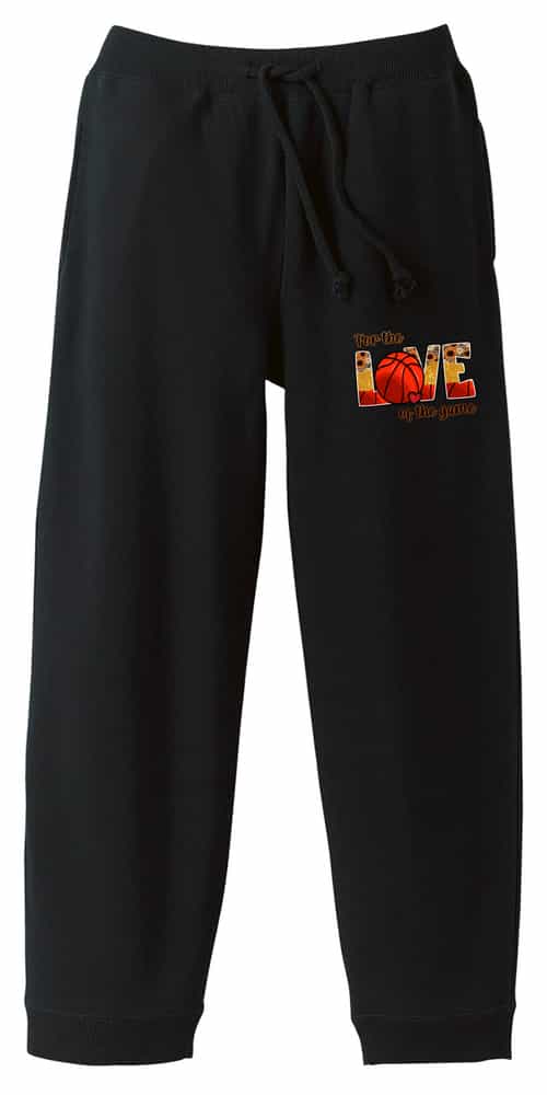 ＼10%OFFクーポン／ バスケ スウェットパンツ メンズ レディース キッズ 裏パイル スエット ルームウェア スポーツ 綿100 長ズボン 名入れ おしゃれ 文字入れ無料 「For the LOVE on the game」 アートワークスコウベ 【送料無料】
