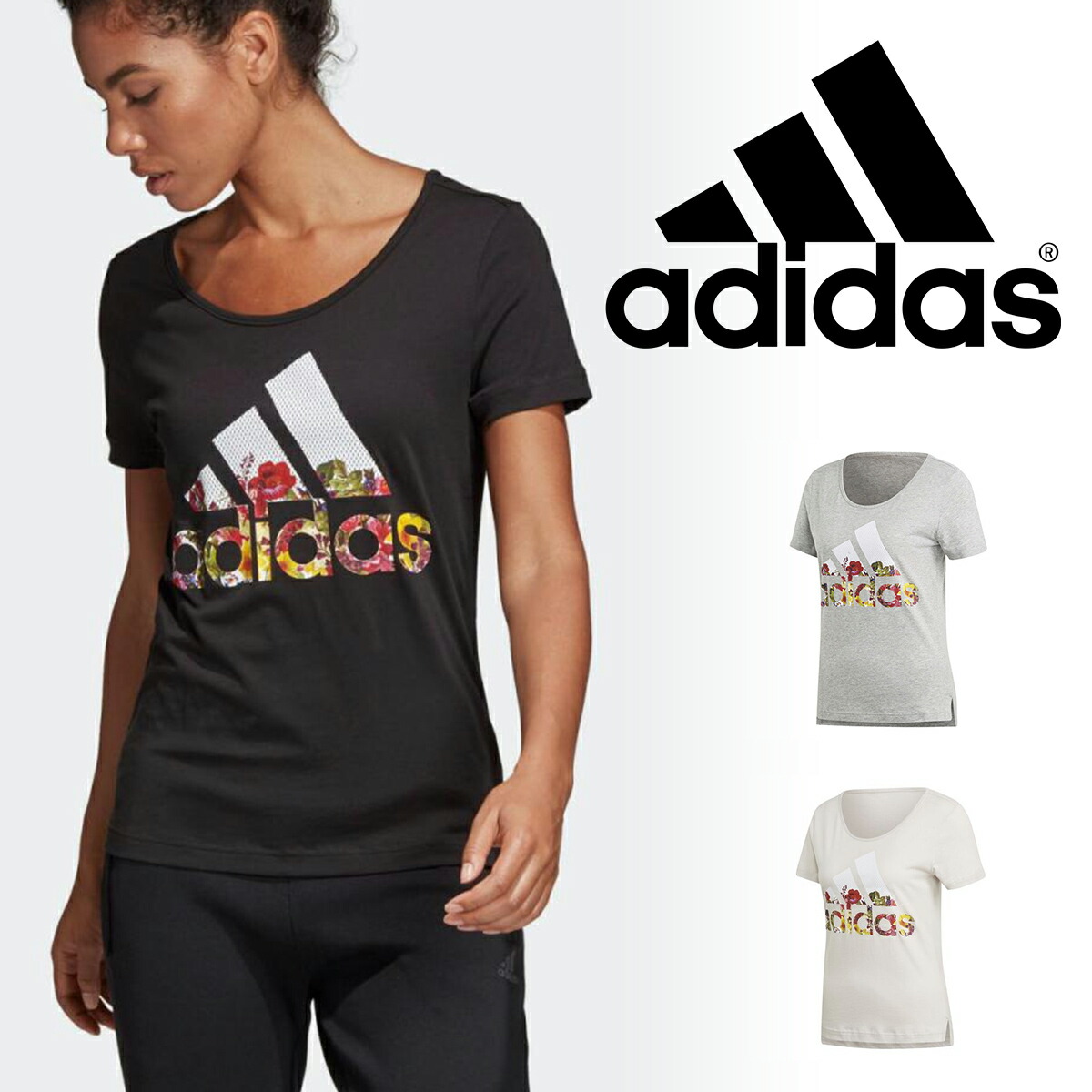 楽天市場 アディダス Adidas レディース Tシャツ トップス 半袖 フラワー Tシャツ Fsr セレクトショップ Number11