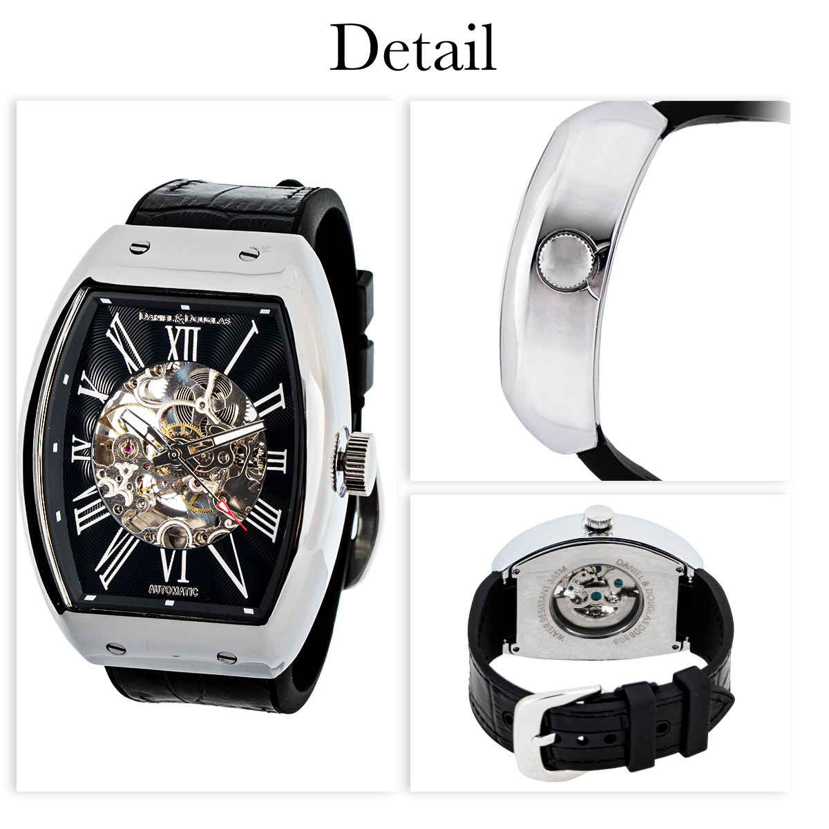 【楽天市場】DANIEL&DOUGLAS ダニエルアンドダグラス DD8808 時計 腕時計 メンズ ウォッチ 自動巻き 手巻き スケルトン