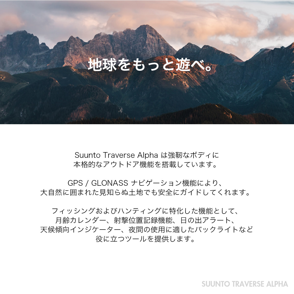 楽天市場 全品送料無料 スント トラバース アルファ Suunto スント Ss Ss フォリッジ ステルス Traverse Alpha Foliage Stealth 時計 腕時計 山岳 登山 トレッキング ハイキング あす楽 セレクトショップ Number11