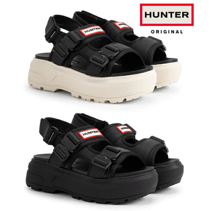 HUNTER UFD3109LEA BLK BLV 山立ち ユニ一発やる シティ リベル ネオ なめし革 バックル サンダル 厚底サンダル お上さんサンダル 黒いこと 皮膚軟化剤 置き目品 レディースサンダル  探し回る 探し回る 度合い 触れ散らかす 通信販売 22糎 23糎 24糎 25糎