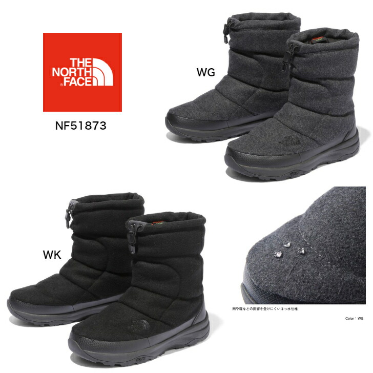 25cm 黒 ヌプシ ブーティ ウォータープルーフ VI THE NORTH FACE Nuptse Bootie WP Ⅵ Short WK  ウールブラック NF51874 新作からSALEアイテム等お得な商品満載