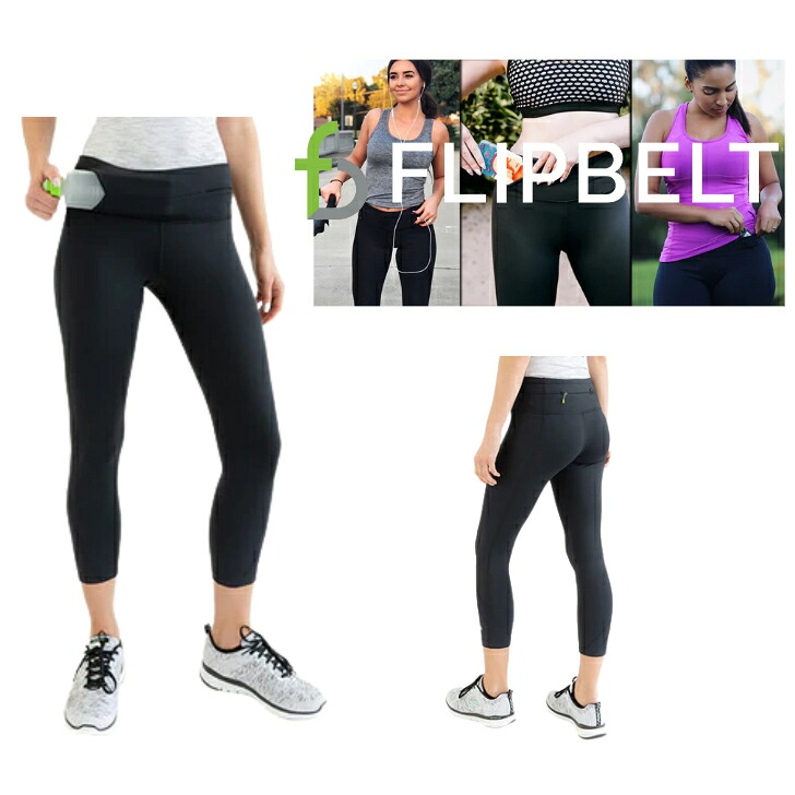 FLIPBELT FlipBelt クロップス 101356-0841 226952-1008 レディース アスレチックレギンス 7分丈 スポーツ ジム ランニング パンツ 検索 サーチ ランキング 広告 通販 ポケット付き｜靴のaruko