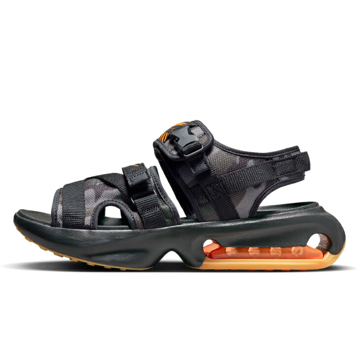 NIKE AIR MAX SOL SANDAL FJ5446-010 BLACK/VIVID ORANGE ナイキ エア湖 マックス ソル メンズサンダル 運動競技サンダル 余暇 普段履き 成人男性靴 黒 オレンジ色  探し回る 探し回る 度合い 触れちらかす 通信販売