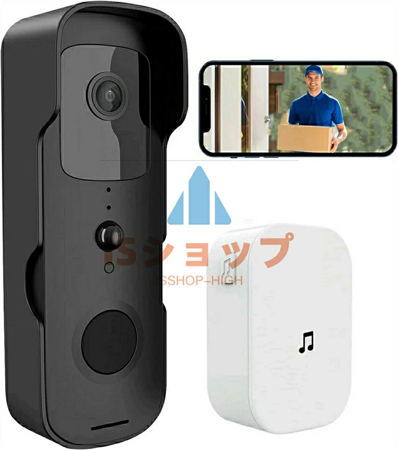 ビデオドアホン ワイヤレスインターホン インターフォン 無線WiFi スマホ対応 ビデオドアホン ワ 1080Pフル HD解像度＆双方向音声対応 遠隔操作 PIRモーション検出機能＆166°広角レンズ 大活躍＆安心のアフターサービス 自宅 工場事 務所 ホテル