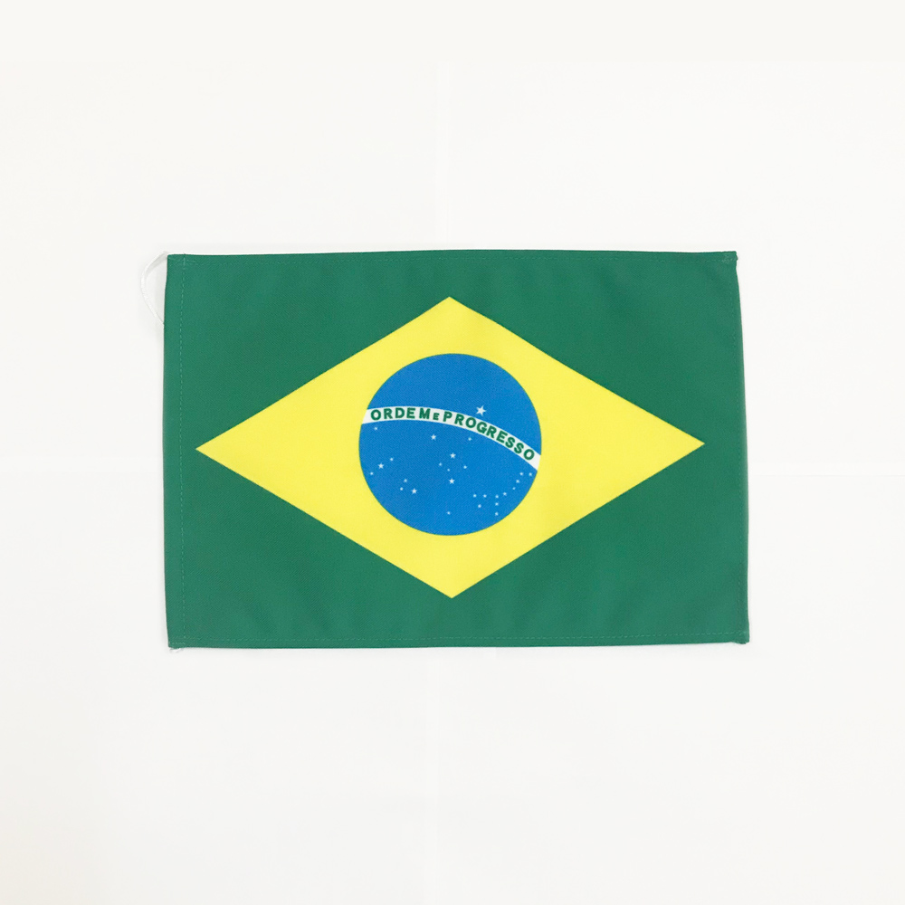 楽天市場 訳あり ブラジル国旗 ポール付き手旗 サイズ25 37 5ｃｍ トスパ世界の国旗販売ショップ