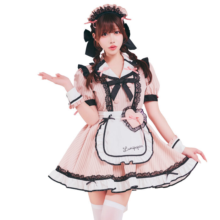 送料無料 ルミパピエ リュバンダイナー メイド コスチューム コスプレ かわいい 衣装