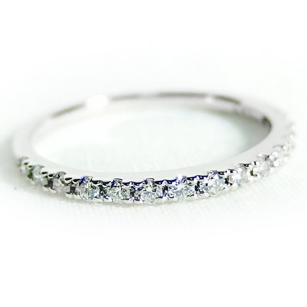 地金＊プラチナ【ハーフエタニティリング17号】天然ダイヤモンド0.15ct 新品 プラチナ【ハーフエタニティリング17号】天然ダイヤモンド0.15ct