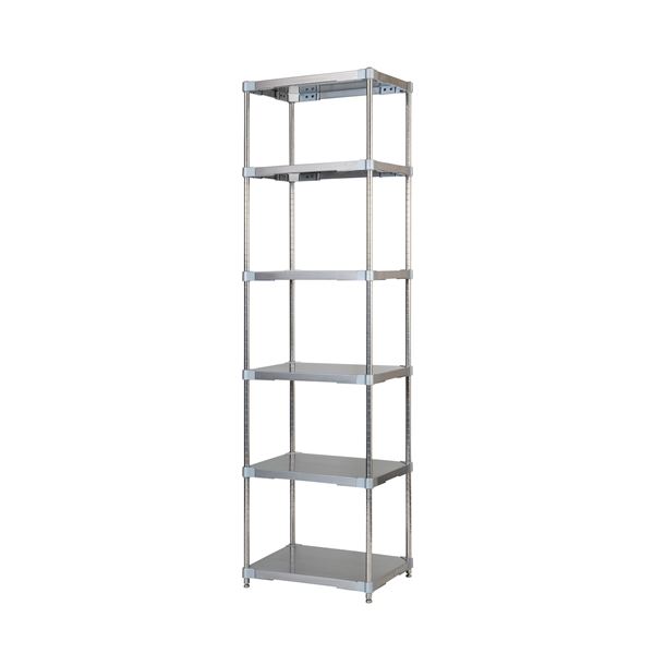 ステンレス シェルフ 46×60cm 6段 H210cm 日本製 耐錆 耐薬性 耐久性 冷蔵 冷凍 高温多湿対応 収納棚 オープンラック 組立式