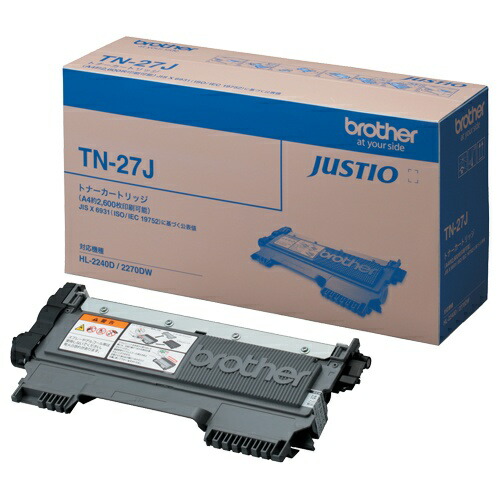 BROTHER/茶飲み友だち TN-27J/TN27J トナーカートリッジ 製造業者完全無欠品 【沖縄・離島 お届け不可】
