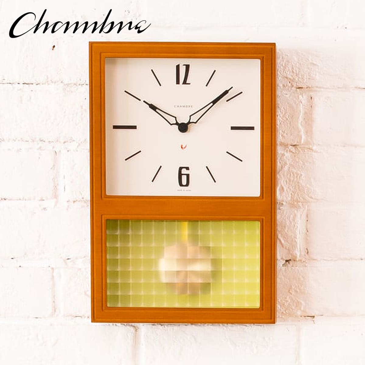 振り子時計 GLASS PENDULUM CLOCK CLASSIC 【CAFE BROWN】 壁掛け時計 / 振り子時計 / 置き時計 / ナチュラル / モダン / 静音 / おしゃれ / レトロ / アンティーク / アナログ / クラシック / 木製 / ギフト / 日本製 / シャンブル【沖縄・離島 お届け不可】|歩人 web店