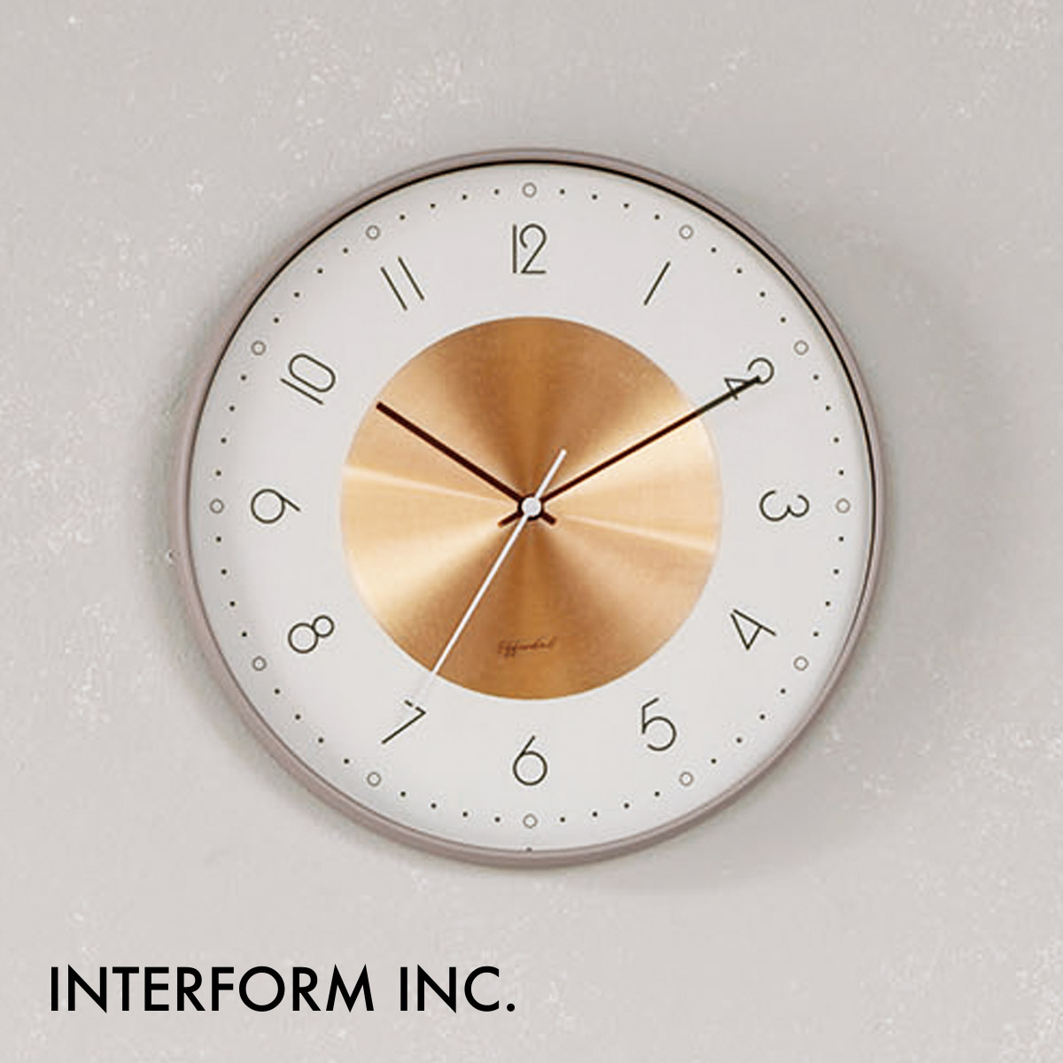 Norte ノルテ ウォールクロック CL-4090 INTERFORM インターフォルム 壁掛け時計 海外インテリア モダン スイープムーブメント 連続秒針 静音 おしゃれ シンプル【沖縄・離島 お届け不可】