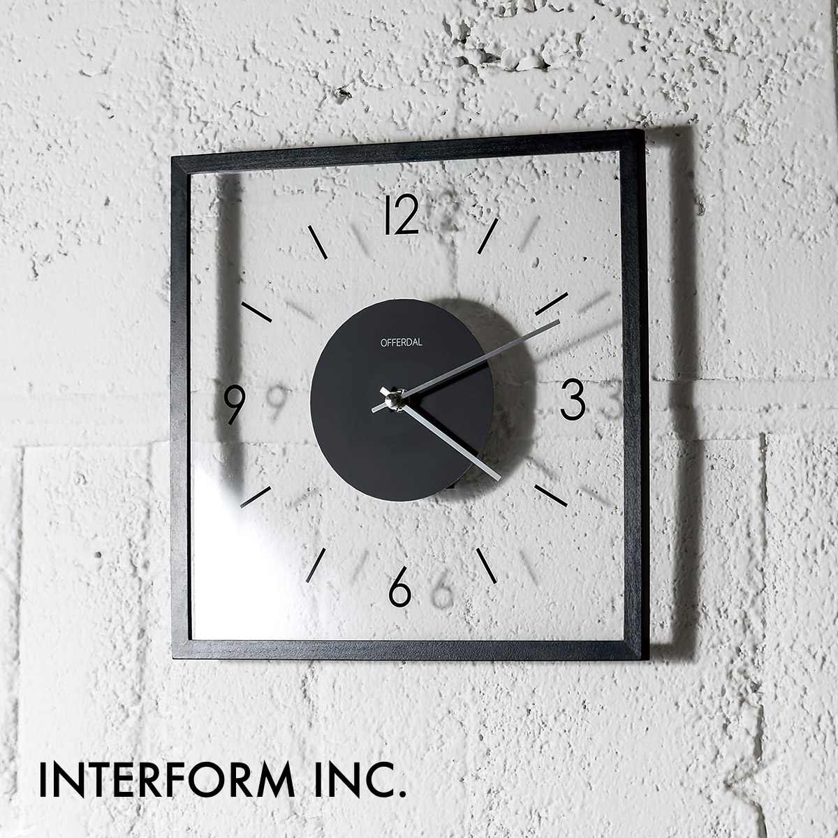 Laturi ラトゥリ ウォールクロック【ブラック】CL-4424 BK INTERFORM インターフォルム 壁掛け時計 インテリア シンプル モダン スタイリッシュ スイープムーブメント 連続秒針 静音 おしゃれ【沖縄・離島 お届け不可】