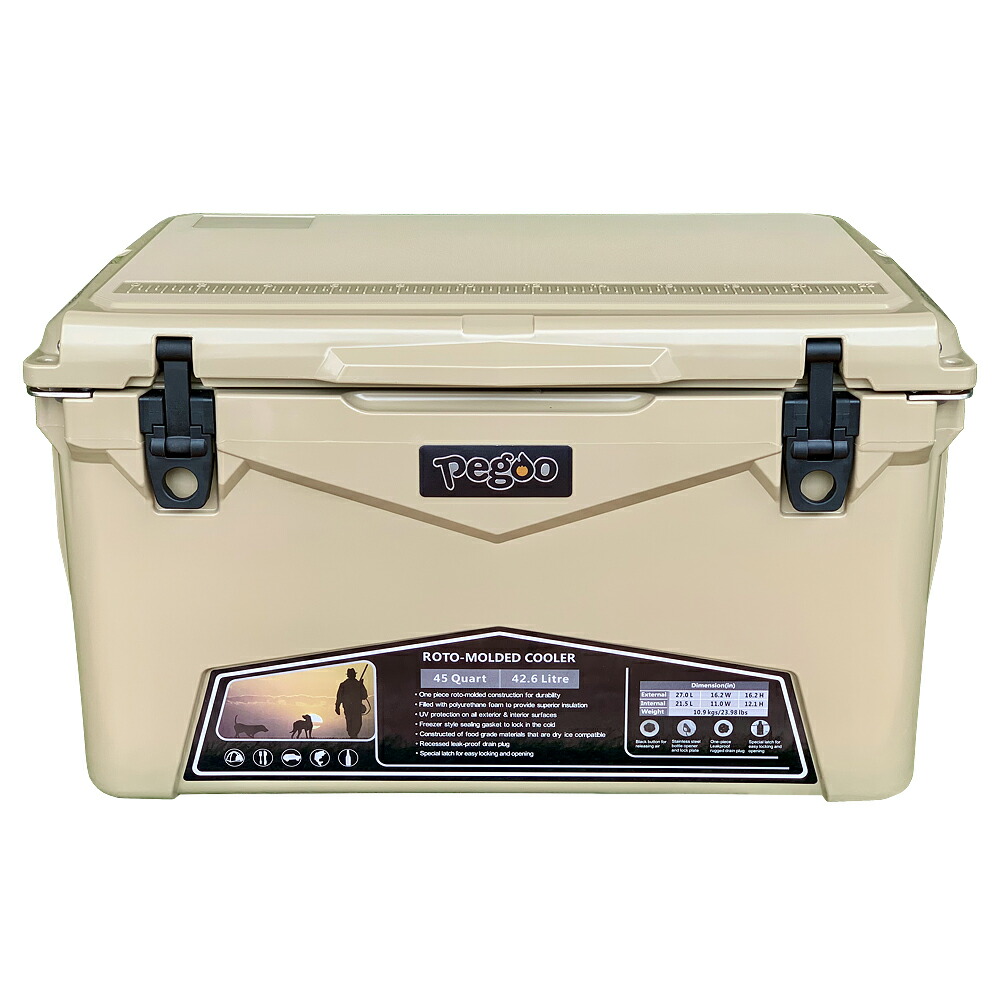 Iceland Coolers HardCoolerBox 45QT SAND  CL-04501 1個 楽天市場】アイスランド クーラーボックス 45QT（42.6L） サンド/Sand
