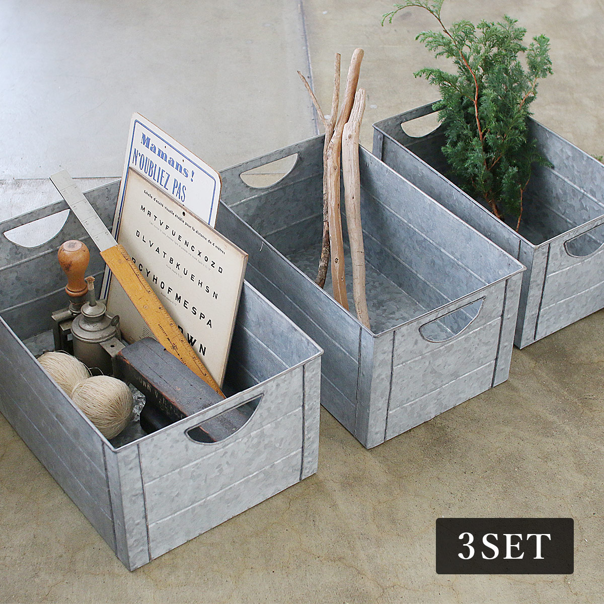 楽天市場】【S・M・L3個セット】ブリキ缶 ブリキ ボックス BOX