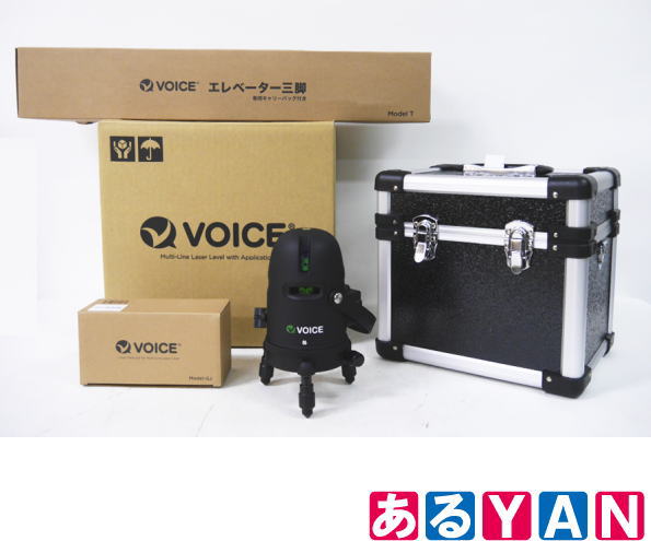 [新品] VOICE レーザー墨出し器 グリーンレーザー Model-G5 5ライン 本体+三脚+受光器セット｜あるＹＡＮ