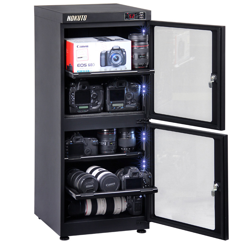 【楽天市場】HOKUTO防湿庫・ドライボックス HPシリーズ132L 5年保証送料無料 全自動除湿機能 省エネ機能搭載 内蔵LED カメラや