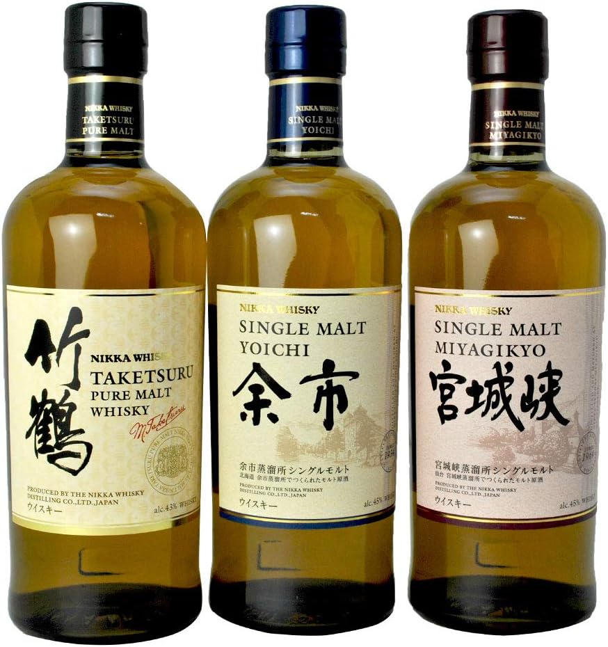 余市・宮城峡・竹鶴 3本セット 各700ml ニッカウィスキー 正規品|アルボ