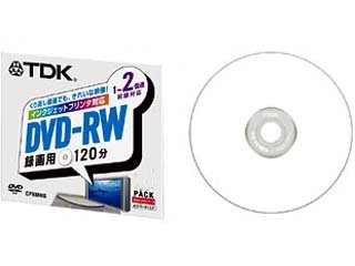 75円 【メール便不可】 75円 高級品 終売 TDK DVD-RW録画用 2倍速ホワイトプリンタブル DVD-RW120PWK