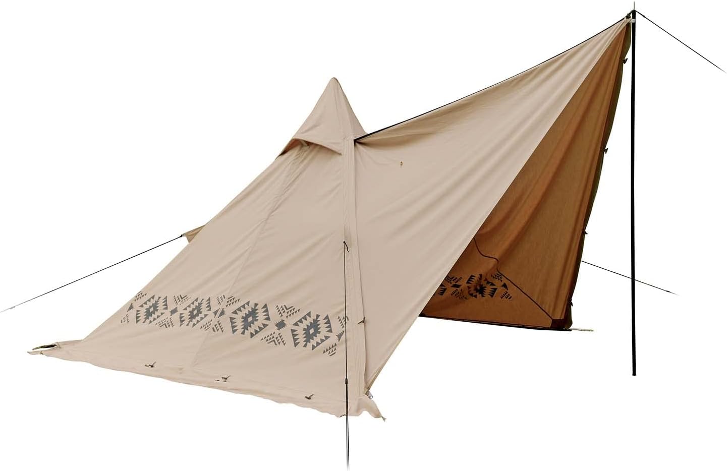 楽天市場】山善(YAMAZEN) 難燃TC素材採用ワンポールテント ブラウン