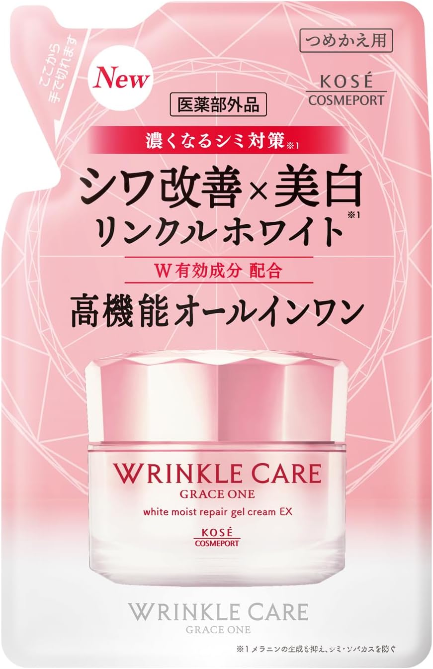 kose グレイスワン リンクルケア ジェルクリームEX 本体+レフィル 9個 グレイス ワン リンクルケア モイストリペア ジェルクリーム EX